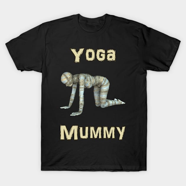 Yoga Mummy Table Top Pose T-Shirt by Captain Peter Designs